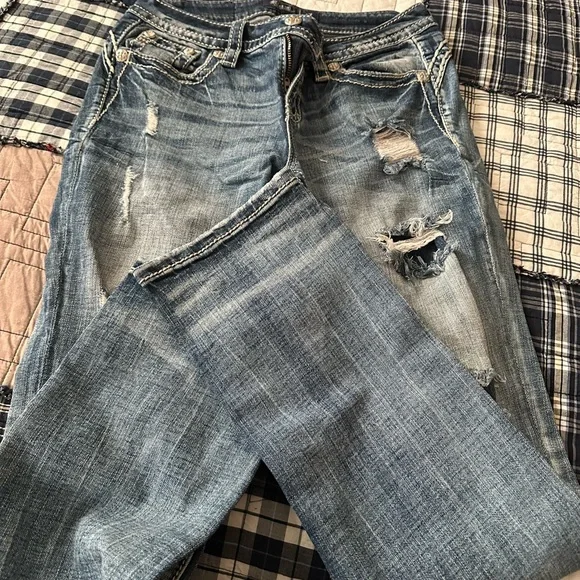 Miss Me Blue Embellished Jeans - Picture 3 of 3